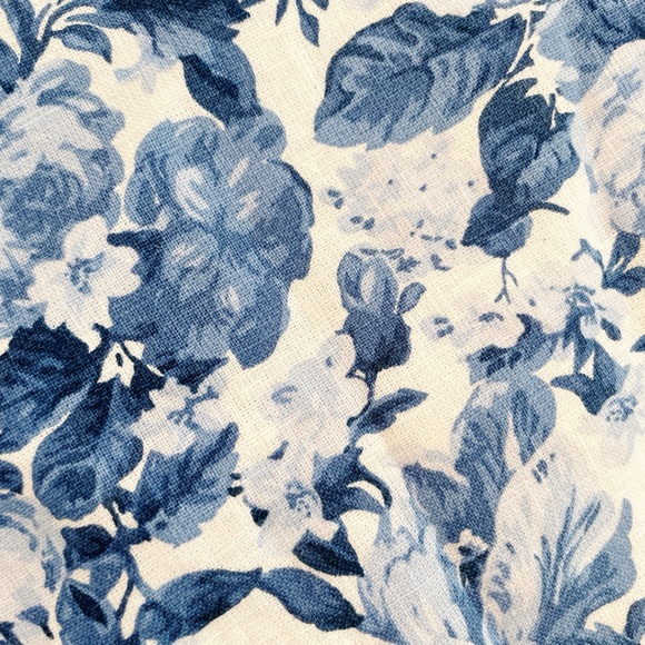 Abercrombie & Fitch Blue and White Floral Dress LT Large Tall - Picture 6 of 11